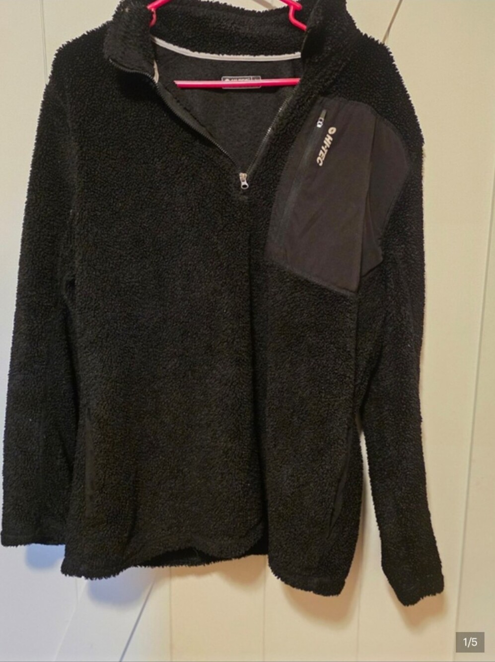 Hi-Tec Black Teddy Fleece Half-Zip Jacket